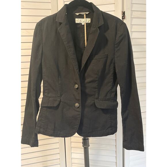 rag & bone Nancy Fitted Cotton Blazer Black Size 2 - Picture 8 of 11